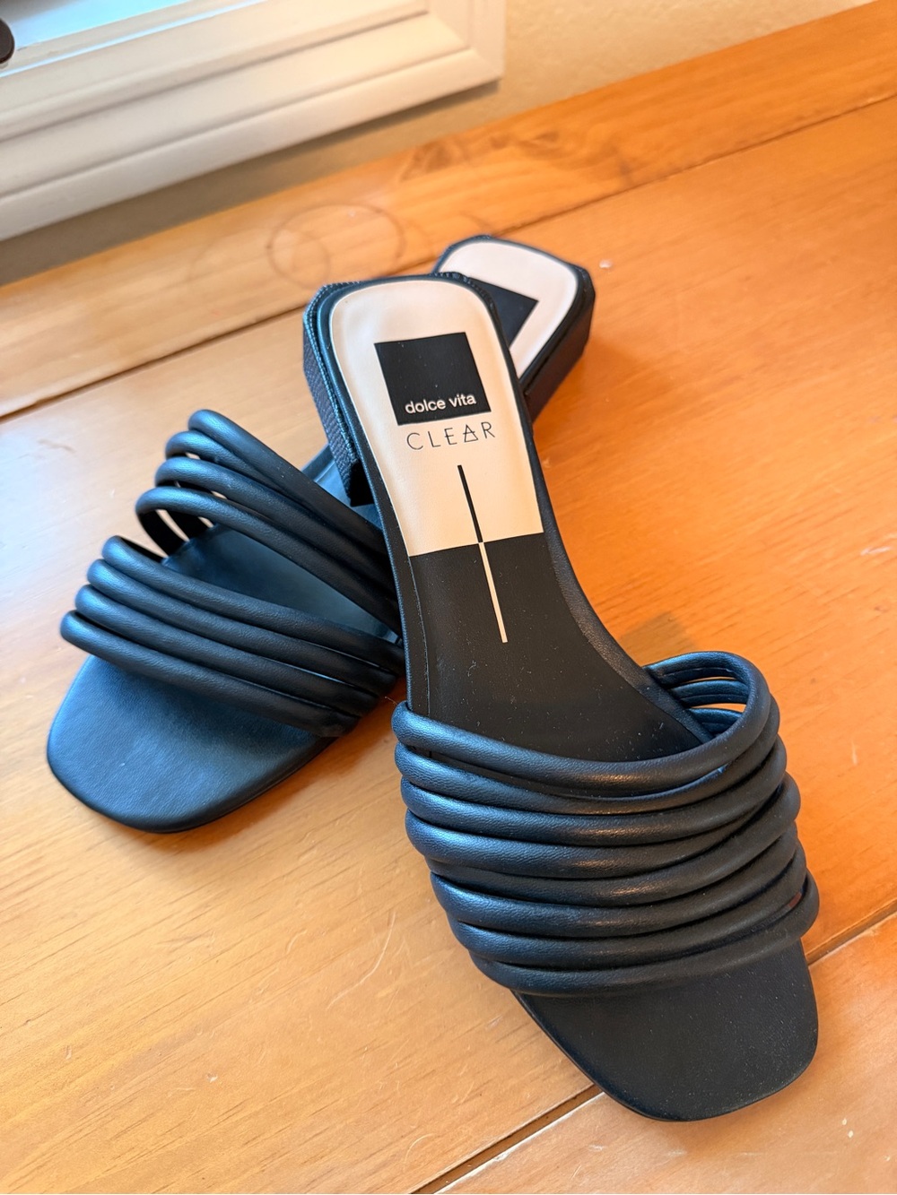 Dolce Vita Black Multi-Ring Slide Mules